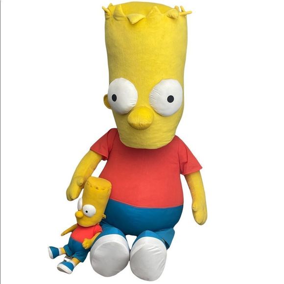 Bundle of Life Size & Mini Arcade Bart Simpson Collectors Plush (43-46” ) - Picture 2 of 10
